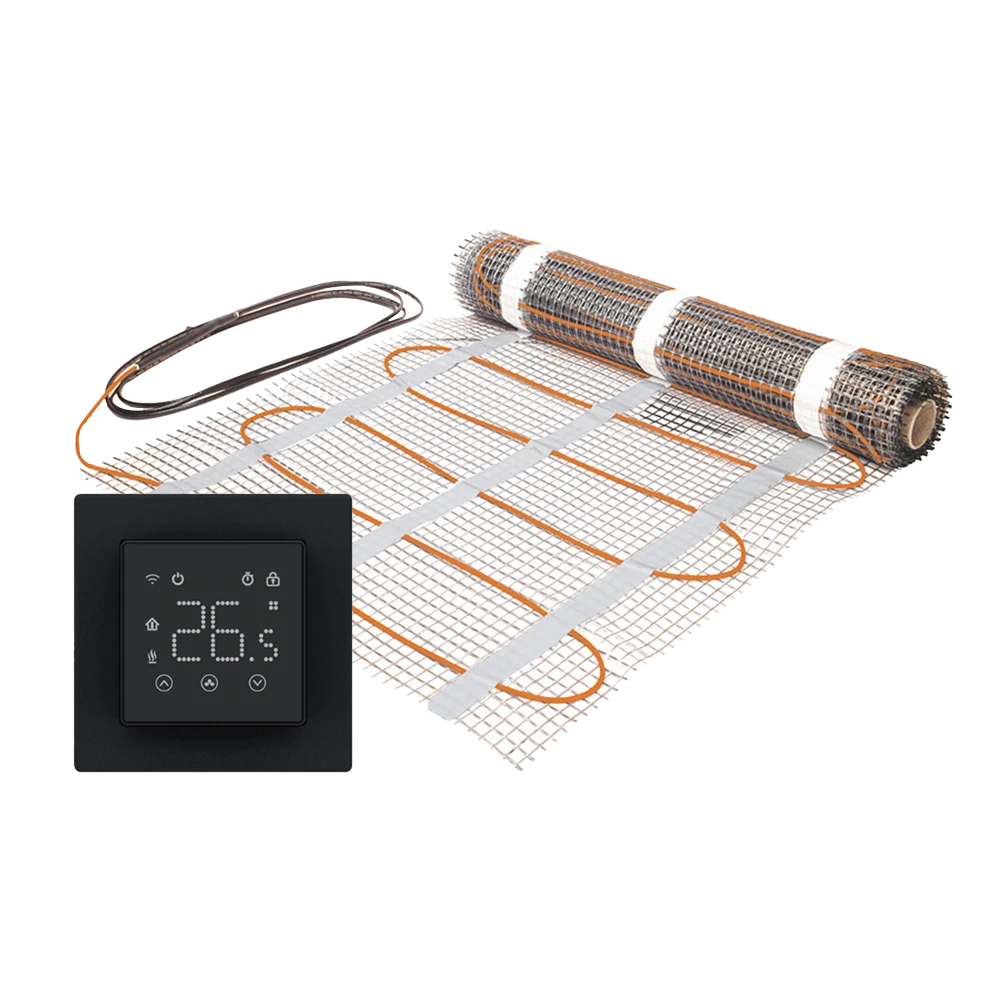 Vloerverwarmingsmat-set-zwart